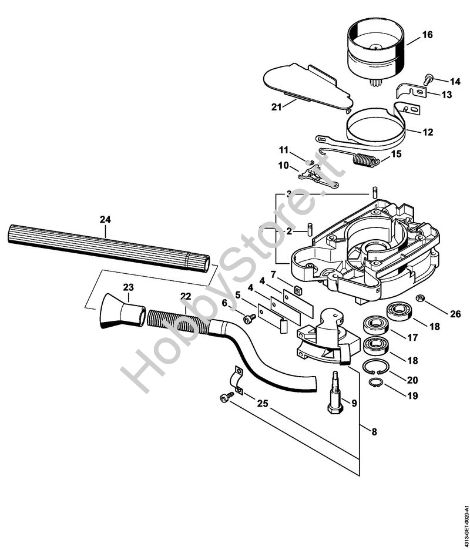Scatola frizione, impianto di frenatura BT 121 BT 121 brand Stihl
